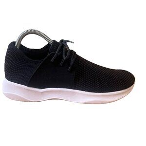 Vessi Everyday Casual Sneakers Black Mesh White Soles Comfortable Women’s Sz 9